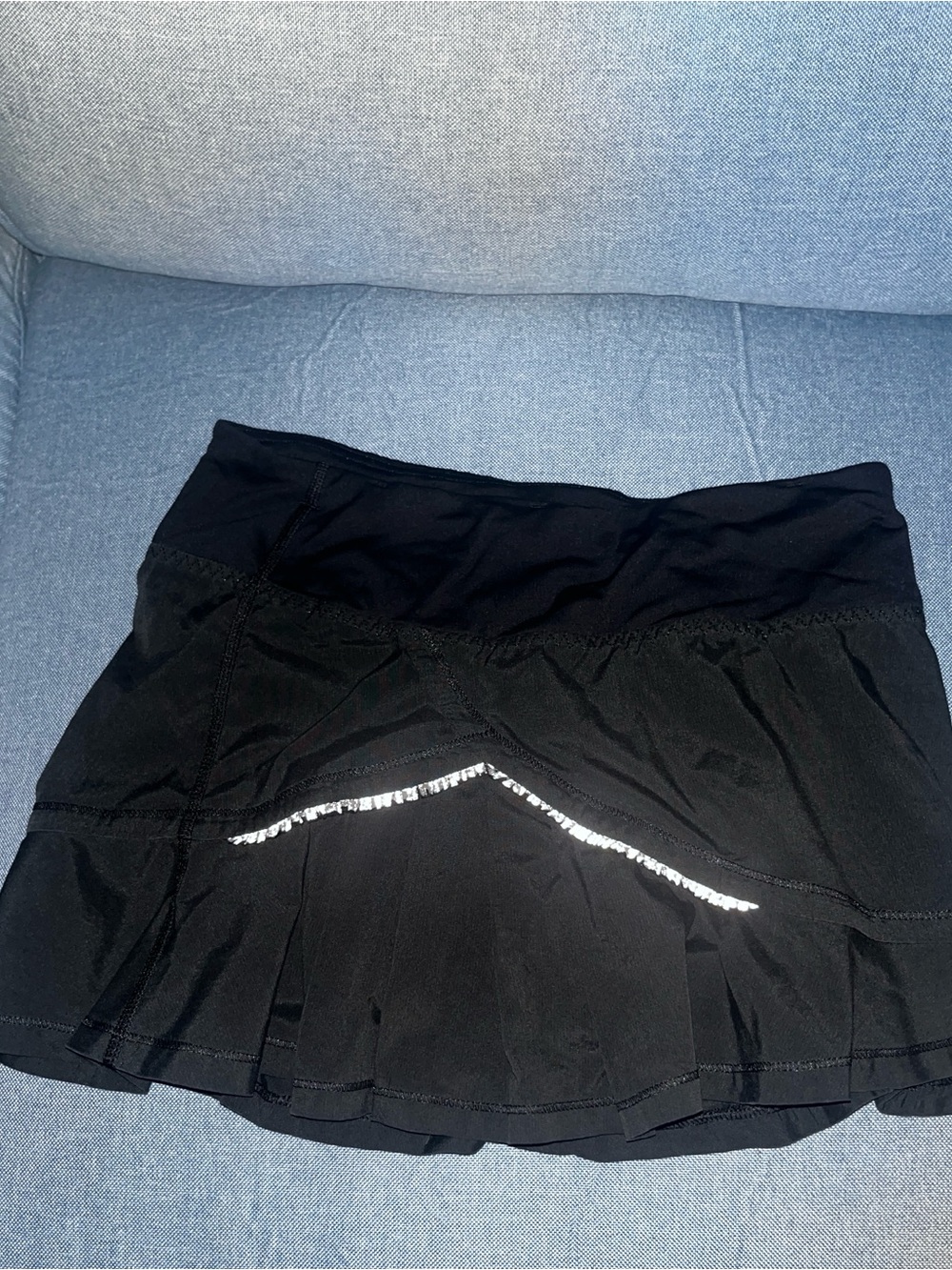 Lululemon Black Women's Athletic Skirt with Decorative Trim